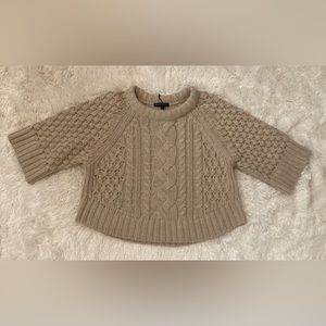 NWOT Banana Republic Wool Blend Beige Cable Knit Sweater